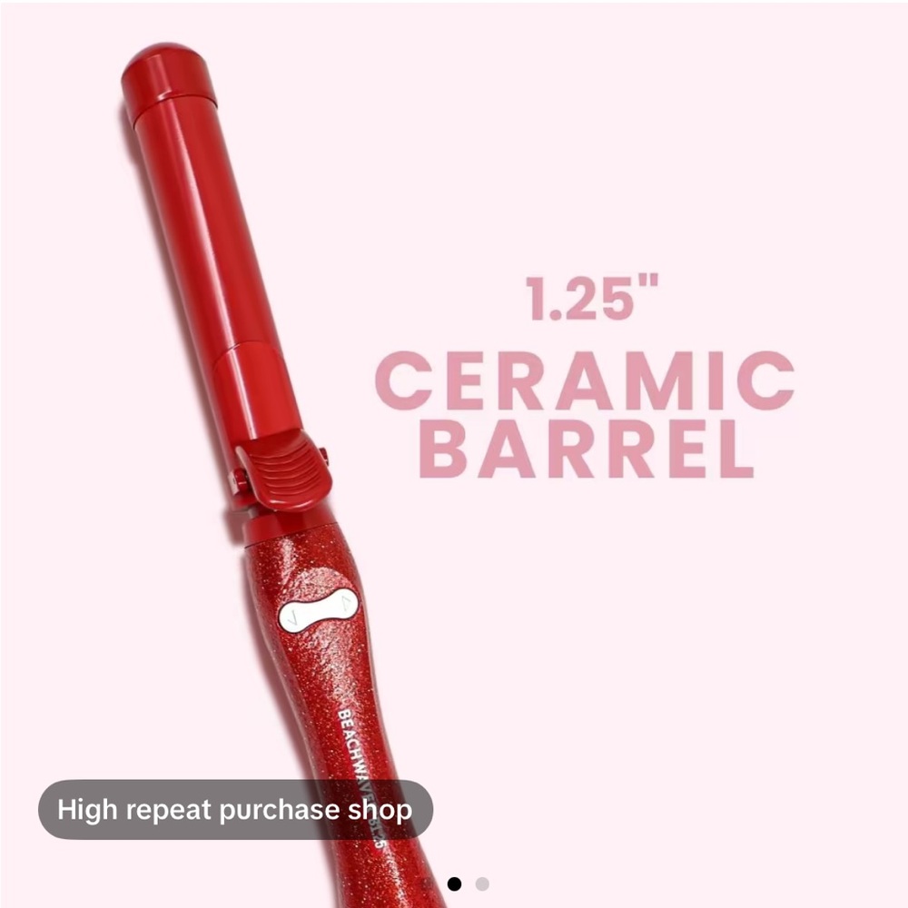 Red Glitter Beachwaver